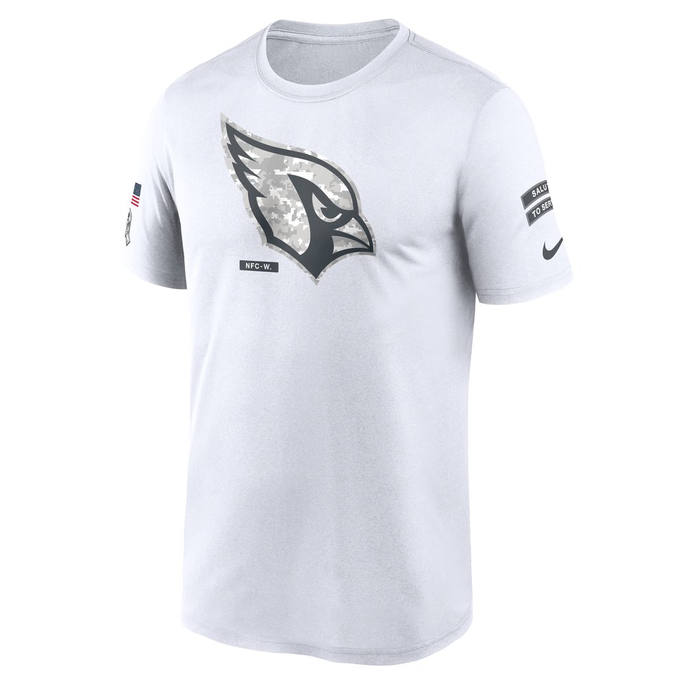 Men's Arizona Cardinals White 2024 Salute To Service Legend Performance T-Shirt