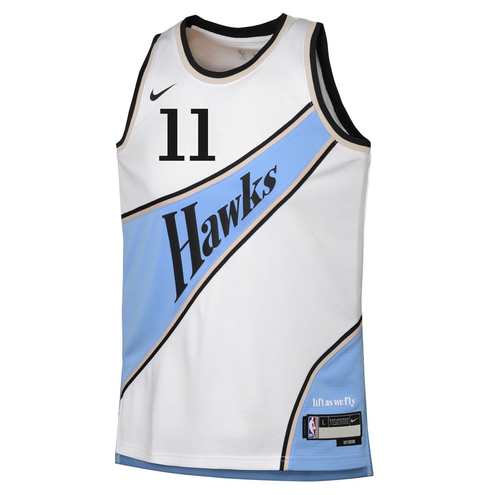 Youth Atlanta Hawks Trae Young White 2024/25 Swingman Player Jersey - City Edition Youth Atlanta Hawks Trae Young White 2024/25 Swingman Player Jersey - City Edition