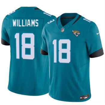 Youth Jacksonville Jaguars #18 C.J. Williams Teal 2026 NFL Draft Vapor F.U.S.E. Limited Jersey Youth Jacksonville Jaguars #18 C.J. Williams Teal 2026 NFL Draft Vapor F.U.S.E. Limited Jersey