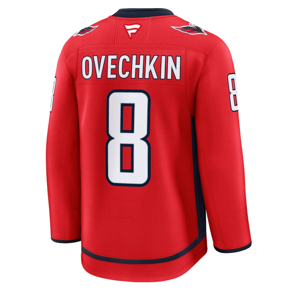 Men's Washington Capitals #8 Alexander Ovechkin Red Home Premium Jersey Men's Washington Capitals #8 Alexander Ovechkin Red Home Premium Jersey