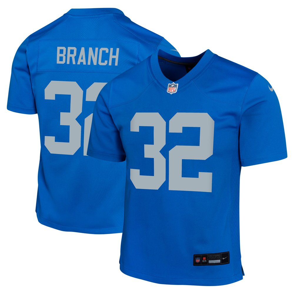 Youth Detroit Lions Brian Branch  Blue Alternate Game Jersey