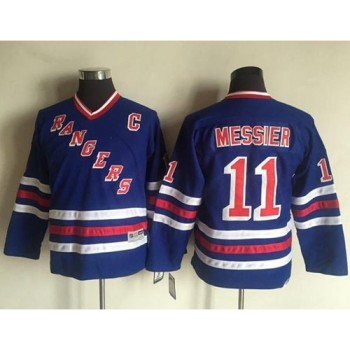 Rangers #11 Mark Messier Blue CCM Throwback Stitched Youth NHL Jersey Rangers #11 Mark Messier Blue CCM Throwback Stitched Youth NHL Jersey