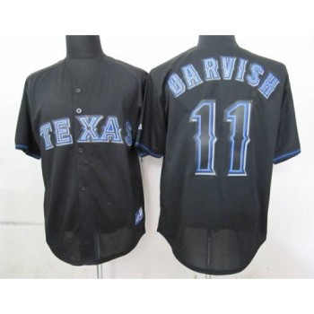 Rangers #11 Yu Darvish Black Fashion Stitched MLB Jersey Rangers #11 Yu Darvish Black Fashion Stitched MLB Jersey