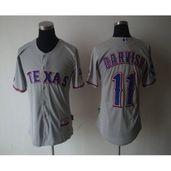 Rangers #11 Yu Darvish Grey 40th Anniversary Patch Cool Base Stitched MLB Jersey Rangers #11 Yu Darvish Grey 40th Anniversary Patch Cool Base Stitched MLB Jersey