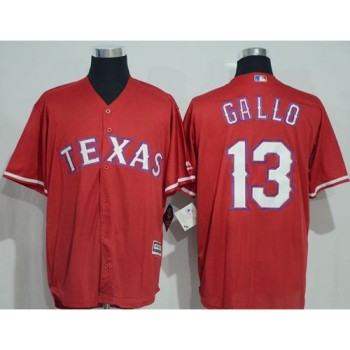 Rangers #13 Joey Gallo Red New Cool Base Stitched MLB Jersey Rangers #13 Joey Gallo Red New Cool Base Stitched MLB Jersey