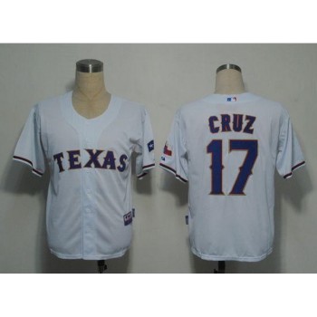 Rangers #17 Nelson Cruz White Stitched Cool Base MLB Jersey Rangers #17 Nelson Cruz White Stitched Cool Base MLB Jersey