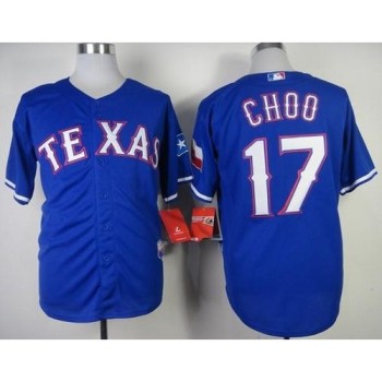 Rangers #17 Shin-Soo Choo Blue Cool Base Stitched MLB Jersey Rangers #17 Shin-Soo Choo Blue Cool Base Stitched MLB Jersey