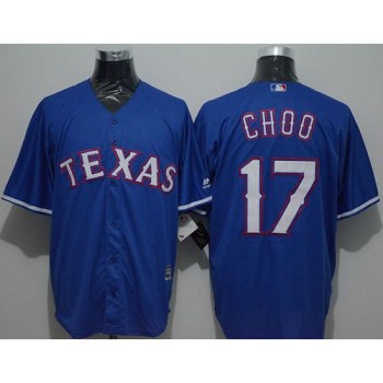 Rangers #17 Shin-Soo Choo Blue New Cool Base Stitched MLB Jersey Rangers #17 Shin-Soo Choo Blue New Cool Base Stitched MLB Jersey
