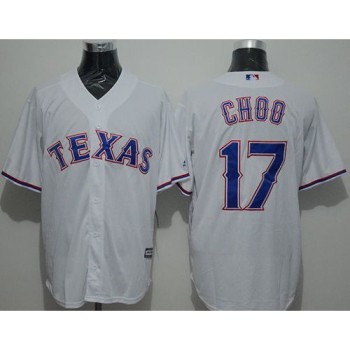 Rangers #17 Shin-Soo Choo White New Cool Base Stitched MLB Jersey Rangers #17 Shin-Soo Choo White New Cool Base Stitched MLB Jersey