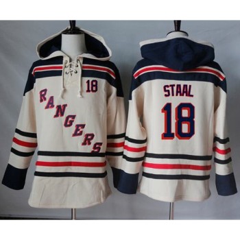 Rangers #18 Marc Staal Cream Sawyer Hooded Sweatshirt Stitched NHL Jersey Rangers #18 Marc Staal Cream Sawyer Hooded Sweatshirt Stitched NHL Jersey