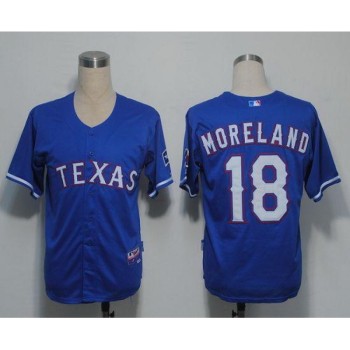 Rangers #18 Mitch Moreland Blue Cool Base Stitched MLB Jersey Rangers #18 Mitch Moreland Blue Cool Base Stitched MLB Jersey