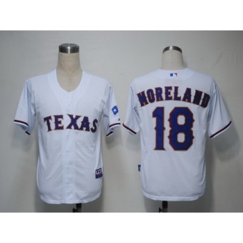 Rangers #18 Mitch Moreland White Cool Base Stitched MLB Jersey Rangers #18 Mitch Moreland White Cool Base Stitched MLB Jersey