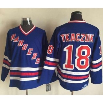 Rangers #18 Walt Tkaczuk Blue CCM Heroes of Hockey Alumni Stitched NHL Jersey Rangers #18 Walt Tkaczuk Blue CCM Heroes of Hockey Alumni Stitched NHL Jersey