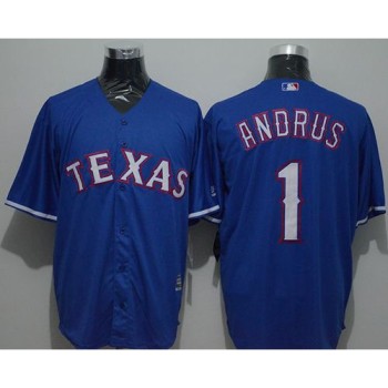 Rangers #1 Elvis Andrus Blue New Cool Base Stitched MLB Jersey Rangers #1 Elvis Andrus Blue New Cool Base Stitched MLB Jersey