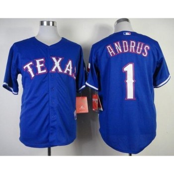 Rangers #1 Elvis Andrus Blue Stitched MLB Jersey Rangers #1 Elvis Andrus Blue Stitched MLB Jersey