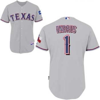 Rangers #1 Elvis Andrus Grey Stitched MLB Jersey Rangers #1 Elvis Andrus Grey Stitched MLB Jersey