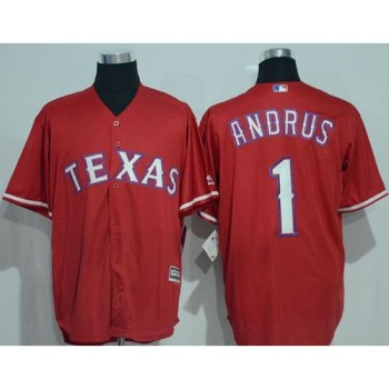 Rangers #1 Elvis Andrus Red New Cool Base Stitched MLB Jersey Rangers #1 Elvis Andrus Red New Cool Base Stitched MLB Jersey