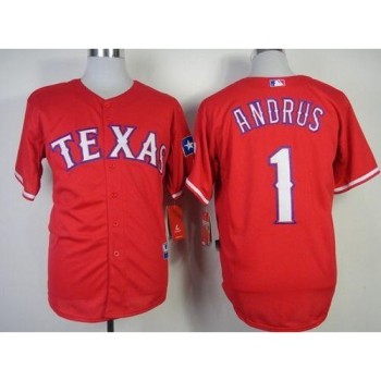 Rangers #1 Elvis Andrus Red Stitched MLB Jersey Rangers #1 Elvis Andrus Red Stitched MLB Jersey