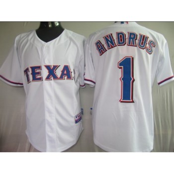 Rangers #1 Elvis Andrus White Stitched MLB Jersey Rangers #1 Elvis Andrus White Stitched MLB Jersey