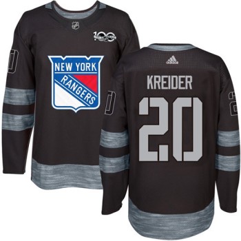 Rangers #20 Chris Kreider Black 1917-2017 100th Anniversary Stitched NHL Jersey Rangers #20 Chris Kreider Black 1917-2017 100th Anniversary Stitched NHL Jersey