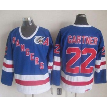 Rangers #22 Mike Gartner Blue CCM 75TH Stitched NHL Jersey Rangers #22 Mike Gartner Blue CCM 75TH Stitched NHL Jersey