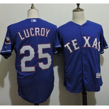Rangers #25 Jonathan Lucroy Blue Flexbase Authentic Collection Stitched MLB Jersey Rangers #25 Jonathan Lucroy Blue Flexbase Authentic Collection Stitched MLB Jersey