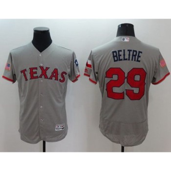 Rangers #29 Adrian Beltre Grey Fashion Stars & Stripes Flexbase Authentic Stitched MLB Jersey Rangers #29 Adrian Beltre Grey Fashion Stars & Stripes Flexbase Authentic Stitched MLB Jersey