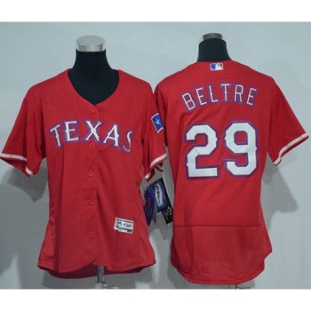 Rangers #29 Adrian Beltre Red Flexbase Authentic Women's Stitched MLB Jersey Rangers #29 Adrian Beltre Red Flexbase Authentic Women's Stitched MLB Jersey