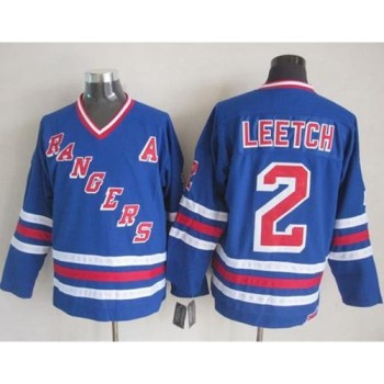 Rangers #2 Brian Leetch Blue CCM Heroes of Hockey Alumni Stitched NHL Jersey Rangers #2 Brian Leetch Blue CCM Heroes of Hockey Alumni Stitched NHL Jersey
