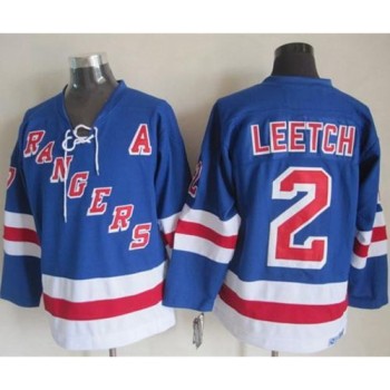 Rangers #2 Brian Leetch Light Blue CCM Throwback Stitched NHL Jersey Rangers #2 Brian Leetch Light Blue CCM Throwback Stitched NHL Jersey