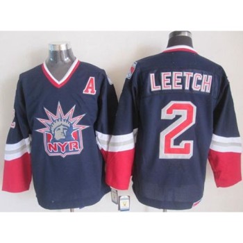 Rangers #2 Brian Leetch Navy Blue CCM Statue of Liberty Stitched NHL Jersey Rangers #2 Brian Leetch Navy Blue CCM Statue of Liberty Stitched NHL Jersey