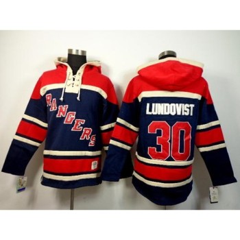 Rangers #30 Henrik Lundqvist Navy Blue Sawyer Hooded Sweatshirt Stitched NHL Jersey Rangers #30 Henrik Lundqvist Navy Blue Sawyer Hooded Sweatshirt Stitched NHL Jersey