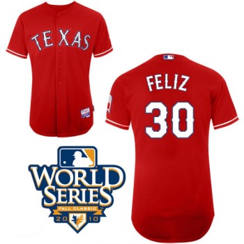 Rangers #30 Naftali Feliz Red Cool Base w/2010 World Series Patch Stitched MLB Jerseys Rangers #30 Naftali Feliz Red Cool Base w/2010 World Series Patch Stitched MLB Jerseys
