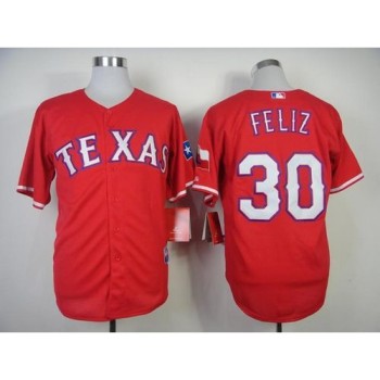 Rangers #30 Naftali Feliz Stitched MLB Red Cool Base Jersey Rangers #30 Naftali Feliz Stitched MLB Red Cool Base Jersey