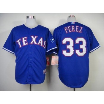 Rangers #33 Martin Perez Blue Cool Base Stitched MLB MLB Jersey Rangers #33 Martin Perez Blue Cool Base Stitched MLB MLB Jersey