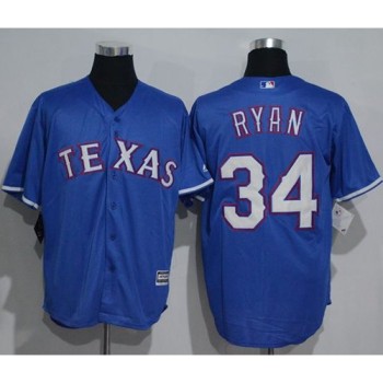 Rangers #34 Nolan Ryan Blue New Cool Base Stitched MLB Jersey Rangers #34 Nolan Ryan Blue New Cool Base Stitched MLB Jersey