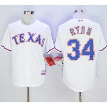 Rangers #34 Nolan Ryan White Cool Base Stitched MLB Jersey Rangers #34 Nolan Ryan White Cool Base Stitched MLB Jersey