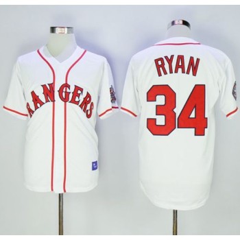Rangers #34 Nolan Ryan White Cooperstown Stitched MLB Jersey Rangers #34 Nolan Ryan White Cooperstown Stitched MLB Jersey