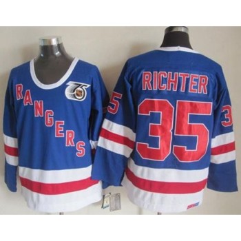 Rangers #35 Mike Richter Blue CCM 75TH Stitched NHL Jersey Rangers #35 Mike Richter Blue CCM 75TH Stitched NHL Jersey