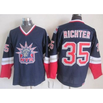 Rangers #35 Mike Richter Navy Blue CCM Statue of Liberty Stitched NHL Jersey Rangers #35 Mike Richter Navy Blue CCM Statue of Liberty Stitched NHL Jersey