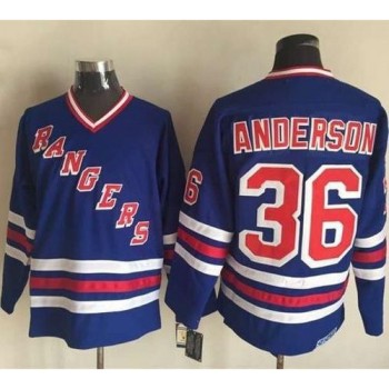 Rangers #36 Glenn Anderson Blue CCM Heroes of Hockey Alumni Stitched NHL Jersey Rangers #36 Glenn Anderson Blue CCM Heroes of Hockey Alumni Stitched NHL Jersey