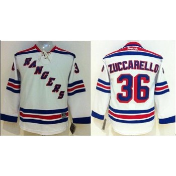 Rangers #36 Mats Zuccarello White Stitched Youth NHL Jersey Rangers #36 Mats Zuccarello White Stitched Youth NHL Jersey
