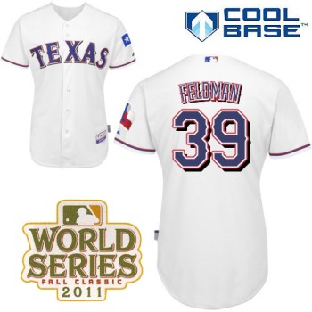Rangers #39 Scott Feldman White Cool Base 2011 World Series Patch Stitched MLB Jersey Rangers #39 Scott Feldman White Cool Base 2011 World Series Patch Stitched MLB Jersey