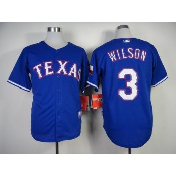 Rangers #3 Russell Wilson Blue Cool Base Stitched MLB Jersey Rangers #3 Russell Wilson Blue Cool Base Stitched MLB Jersey