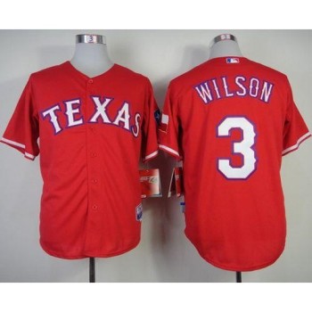 Rangers #3 Russell Wilson Red Cool Base Stitched MLB Jersey Rangers #3 Russell Wilson Red Cool Base Stitched MLB Jersey
