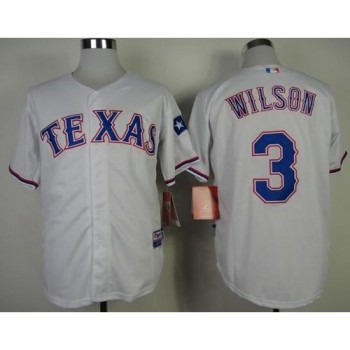 Rangers #3 Russell Wilson White Cool Base Stitched MLB Jersey Rangers #3 Russell Wilson White Cool Base Stitched MLB Jersey