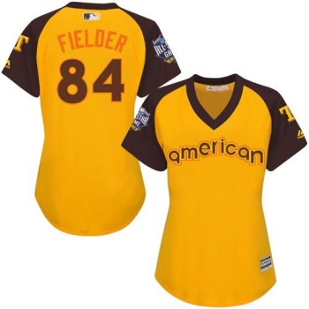 Rangers #84 Prince Fielder Gold 2016 All-Star American League Women's Stitched MLB Jersey Rangers #84 Prince Fielder Gold 2016 All-Star American League Women's Stitched MLB Jersey