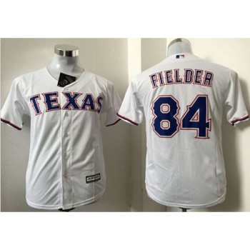 Rangers #84 Prince Fielder White Cool Base Stitched Youth MLB Jersey Rangers #84 Prince Fielder White Cool Base Stitched Youth MLB Jersey