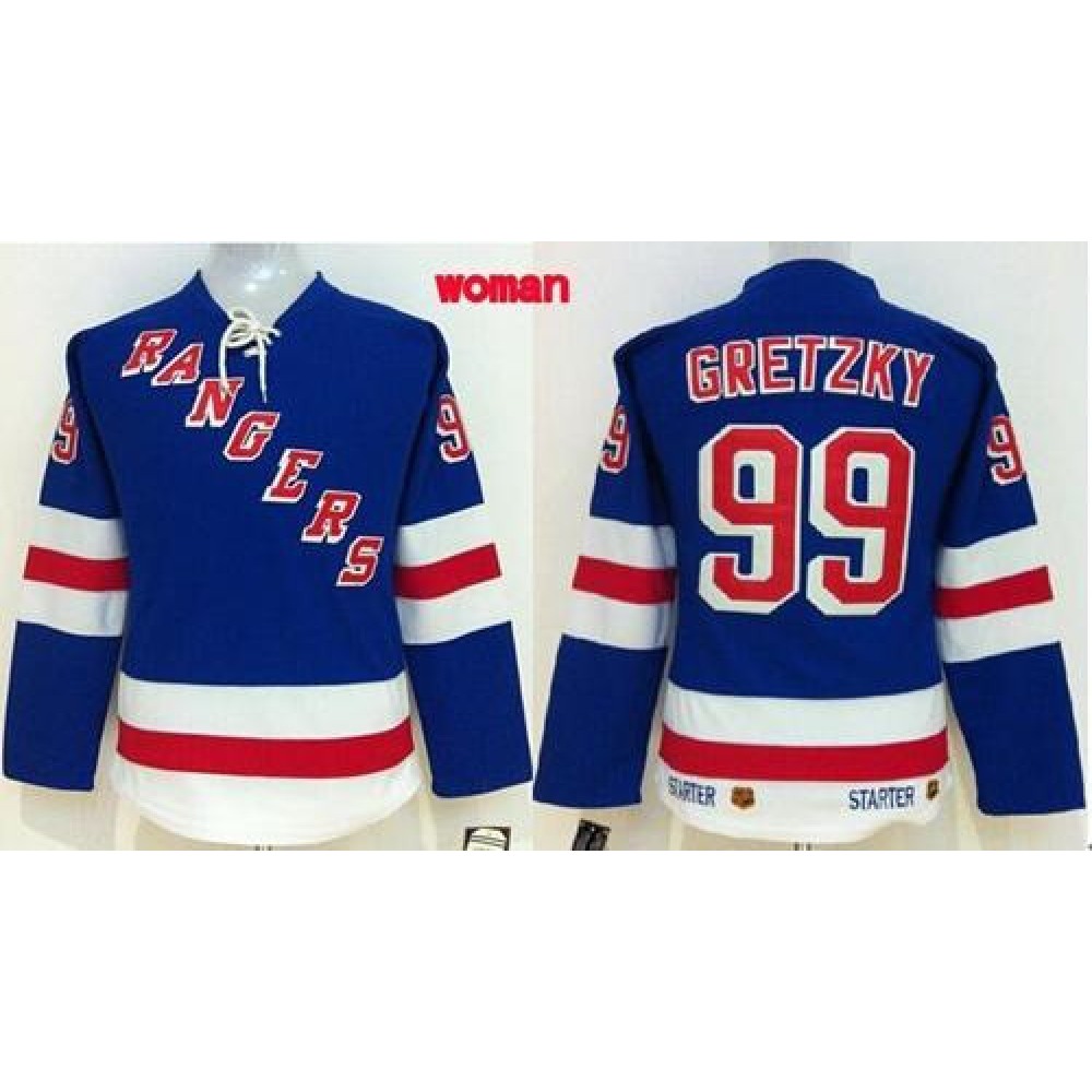 Rangers #99 Wayne Gretzky Blue Women's Home Stitched NHL Jersey