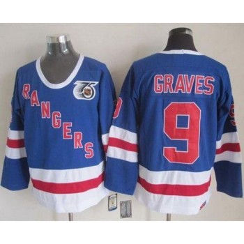 Rangers #9 Adam Graves Blue CCM 75TH Stitched NHL Jersey Rangers #9 Adam Graves Blue CCM 75TH Stitched NHL Jersey